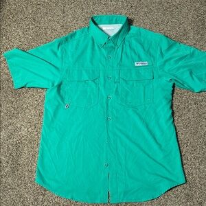 Columbia Men's Teal Button Down Shirt